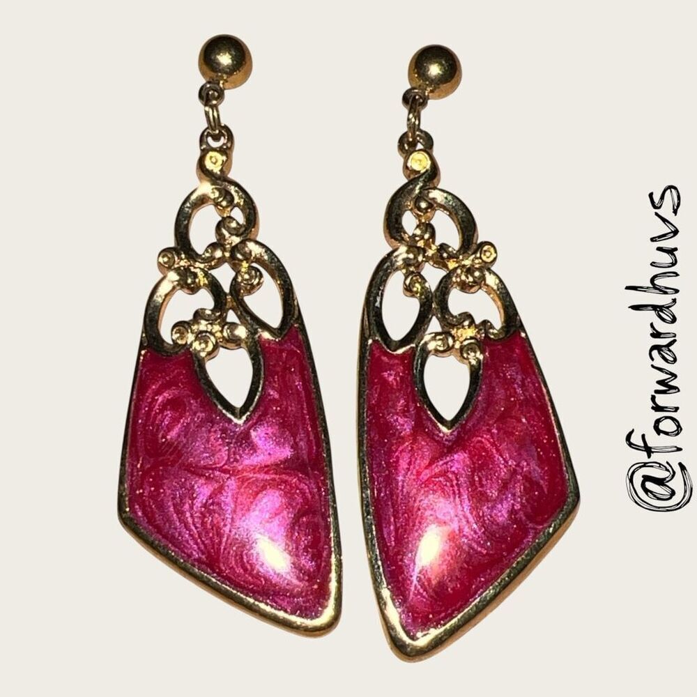 Bundle Sale 3 for $15 | Magenta / Fuchsia Swirl Enamel